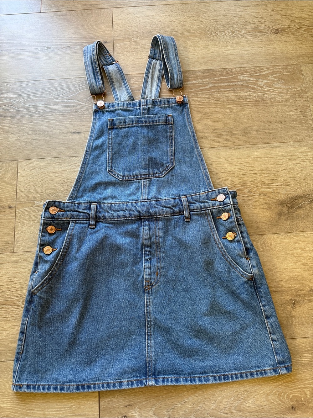 Forever 21 Light Wash Denim Overalls